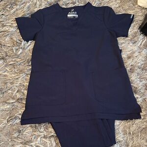 Adar Navy Blue Medical Scrub Top